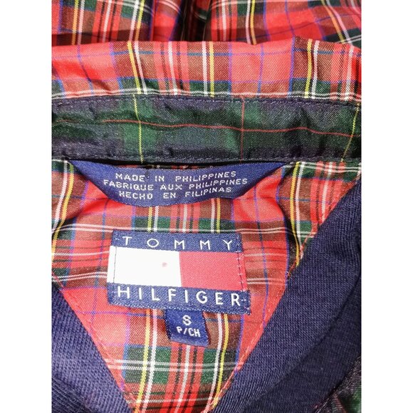 VTG Tommy Hilfiger Red Plaid Golf Lightweight Windbreaker Jacket Small - Picture 8 of 10